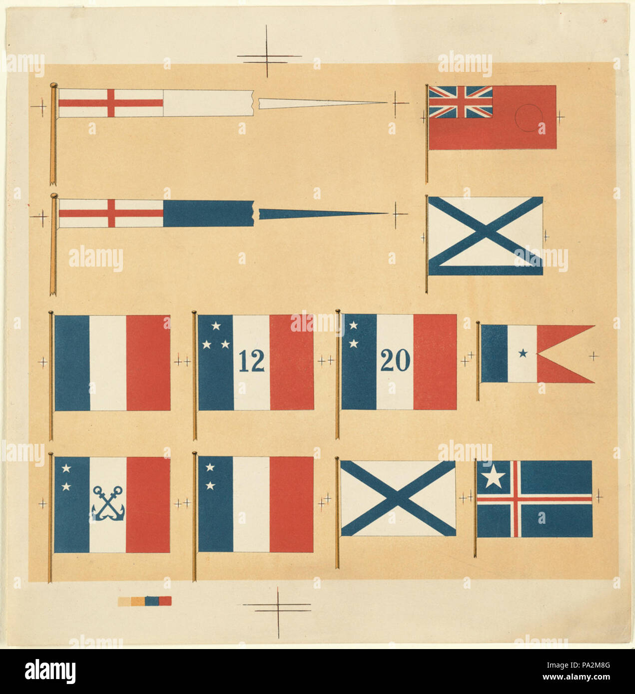 248 drapeau britannique et des fanions par Boston Public Library Banque D'Images