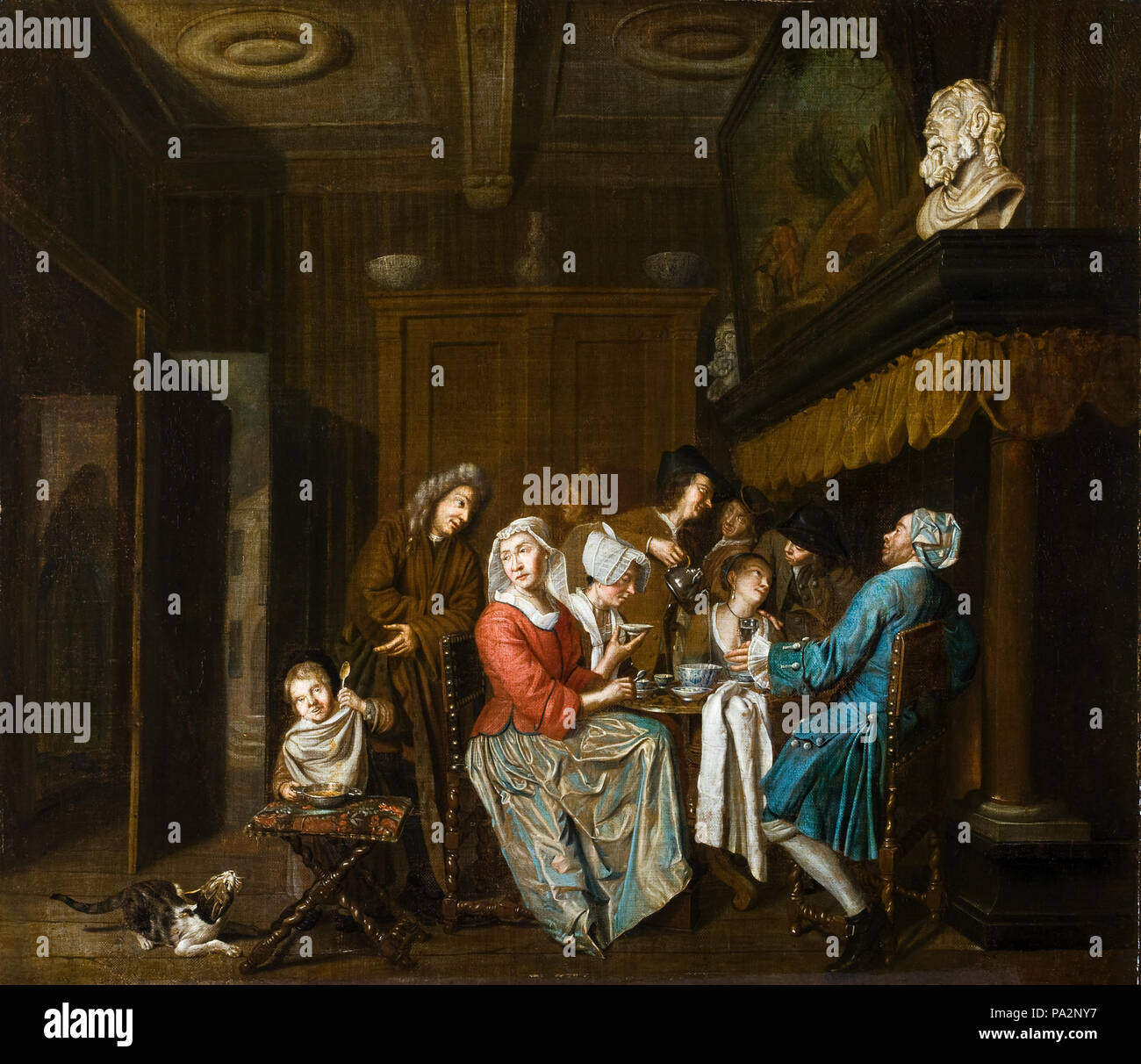 Inv.nr : Gr.XXXII:K.A.29. 180 Målning. Horemans. Tedrickande - Hallwylska museet sällskap - 87178 Banque D'Images