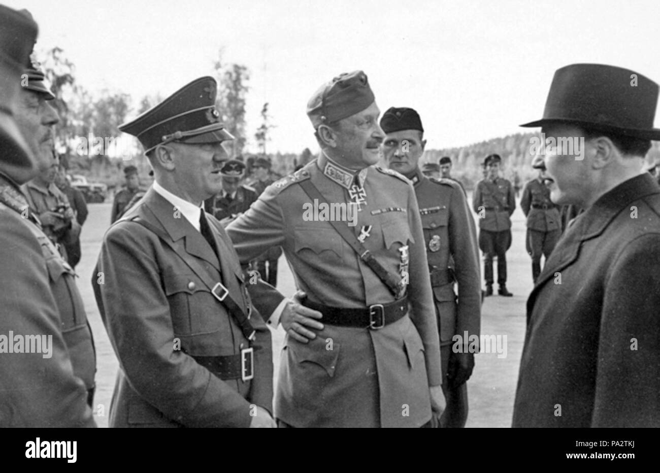 Mannerheim Ryti Hitler 113 Banque D'Images