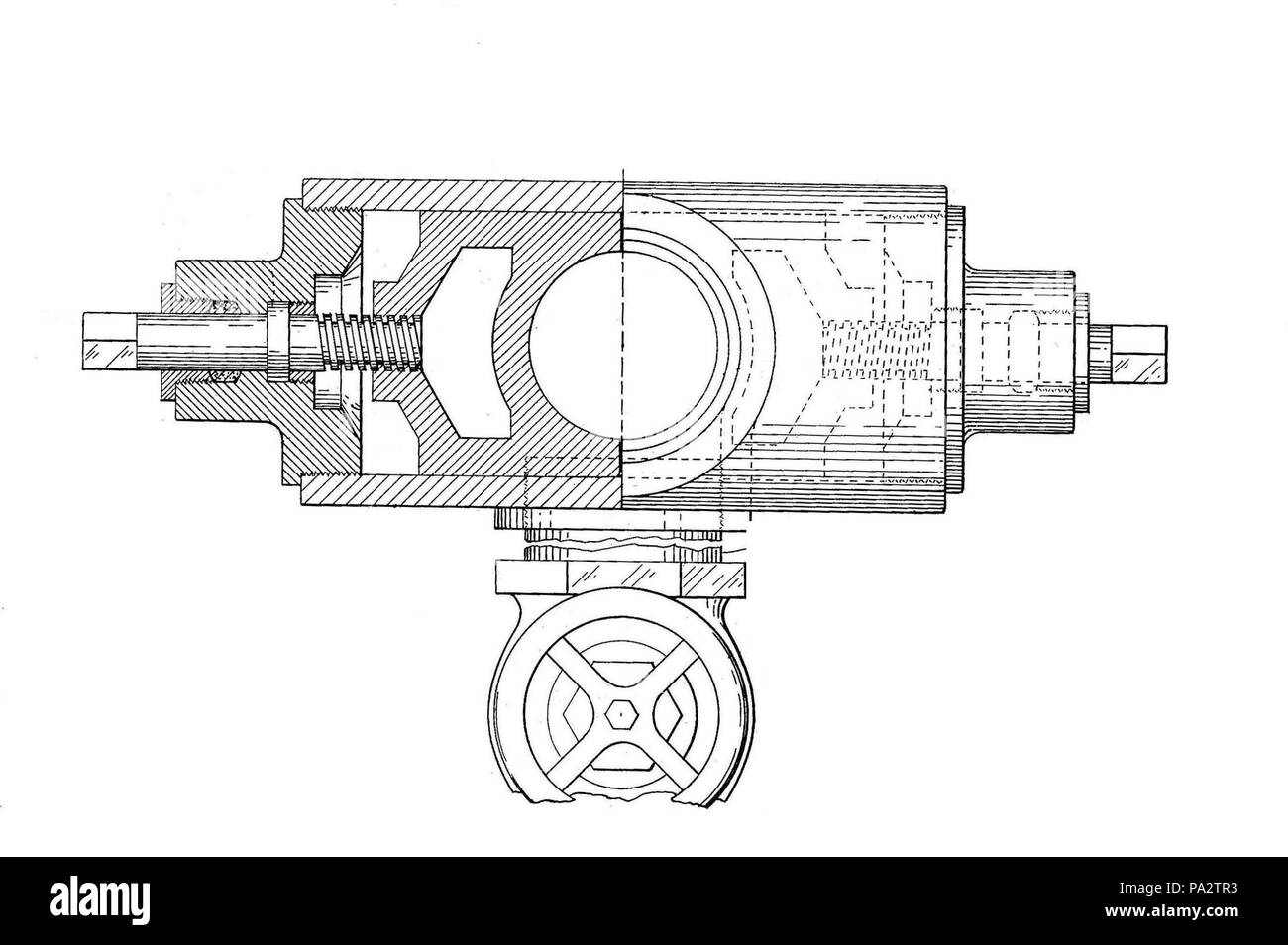 268 Cameron Ram-type d'obturation de puits (1922) - vue en plan Banque D'Images