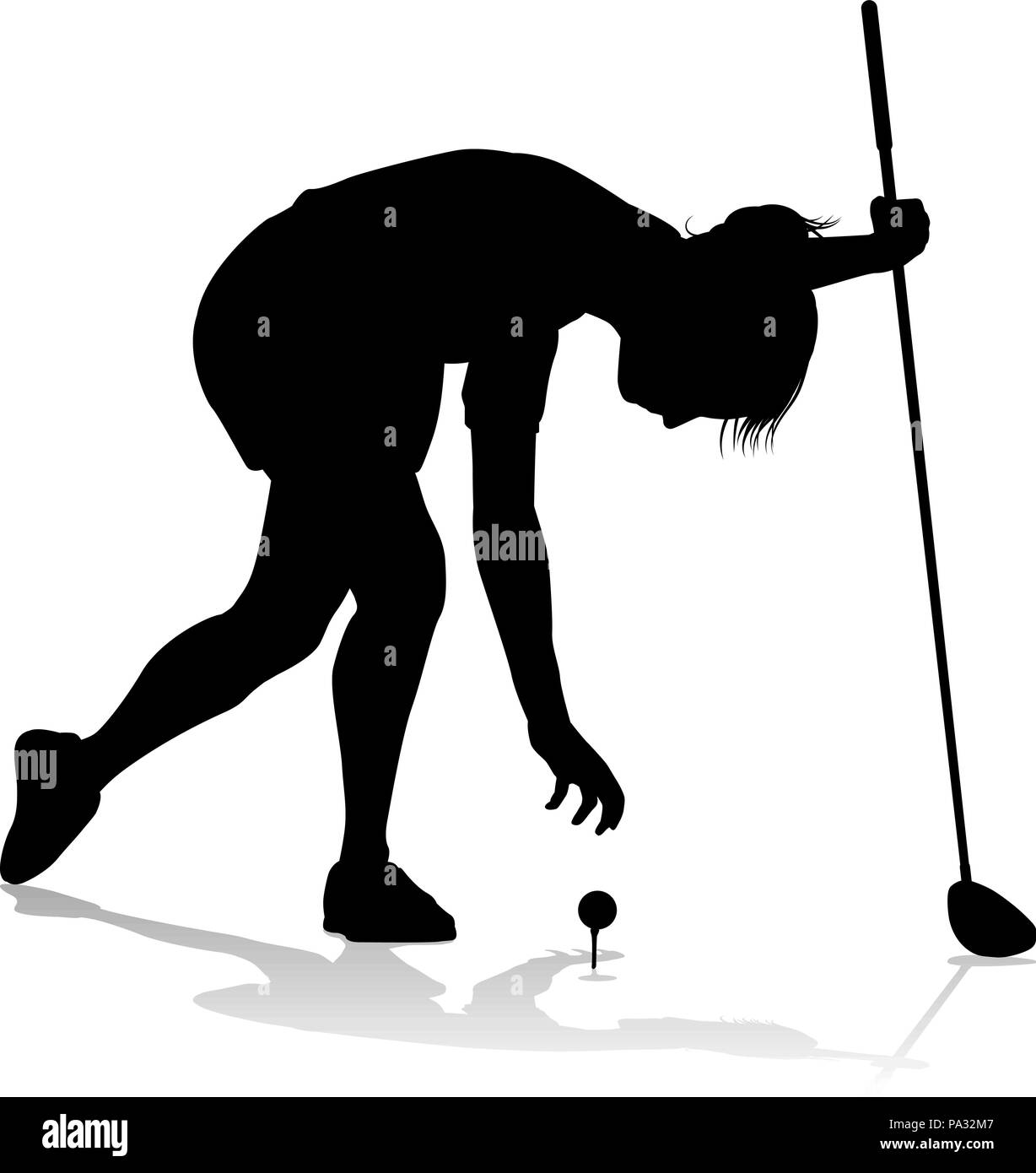Sports Golf golfeur Personne Silhouette Illustration de Vecteur
