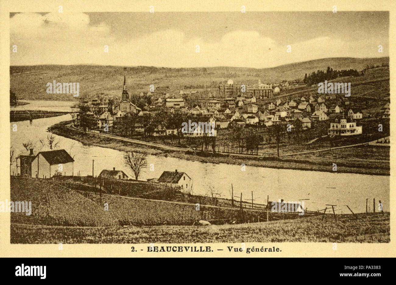327 Vue générale de Beauceville BAnQ P748S1P2921 Banque D'Images