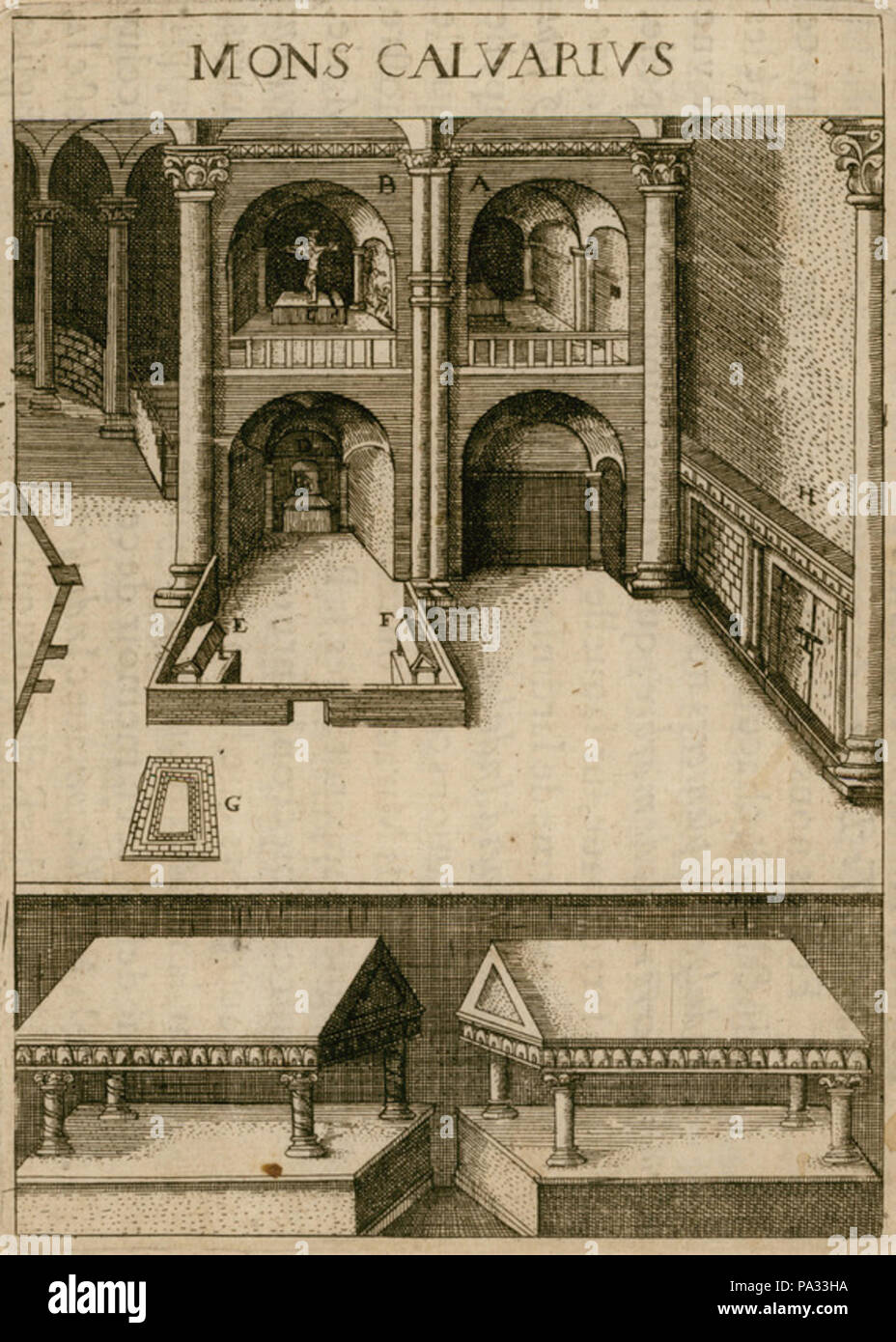 296 Chapelle au lieu ou notre Seigneur fut cloüé - Henri de Beauvau - 1615 Banque D'Images