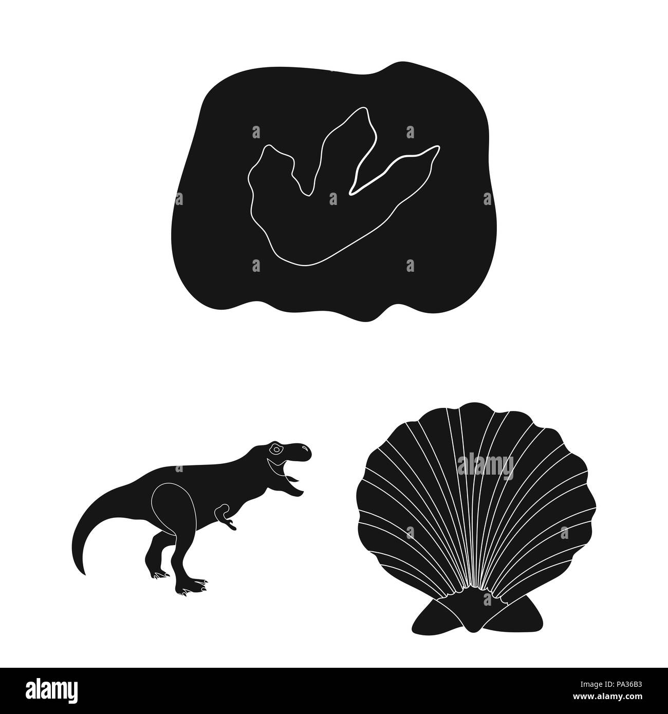 Dinosaures différents icônes noires dans set collection pour la conception. Animaux préhistoriques symbole vecteur illustration de stock. Illustration de Vecteur