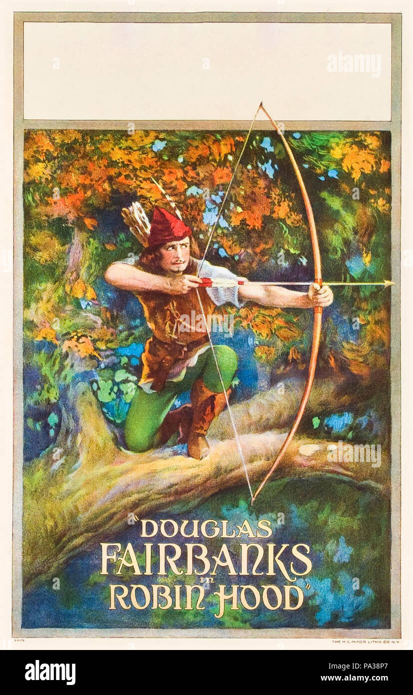 586 Douglas Fairbanks Robin Hood 1922 affiche de film Banque D'Images