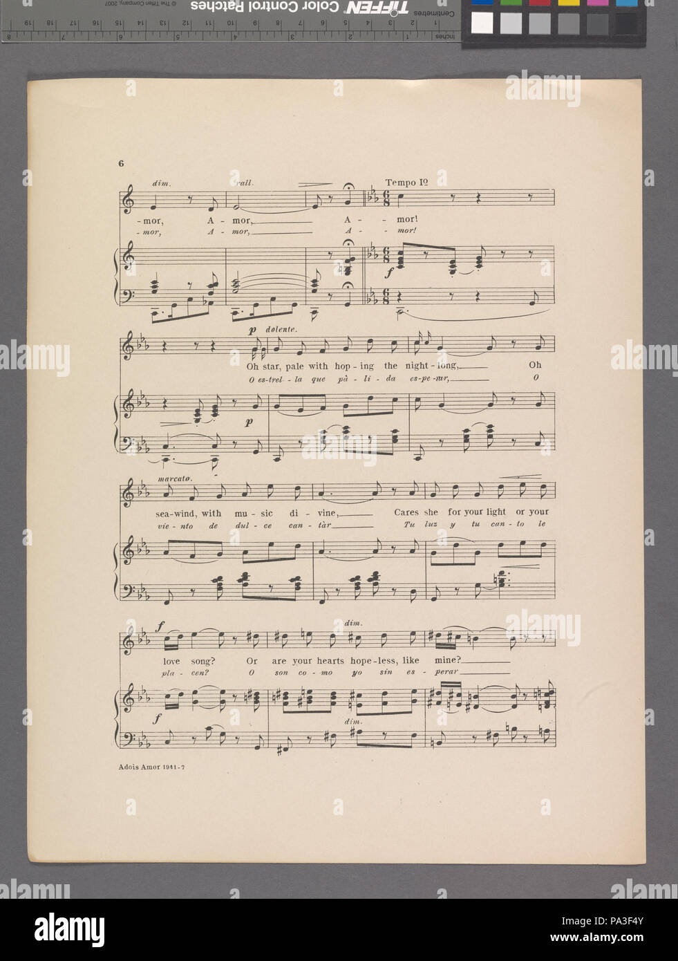 100 Adios amor - un chant d'amour (NYPL)-608860-1955531 Hades Banque D'Images