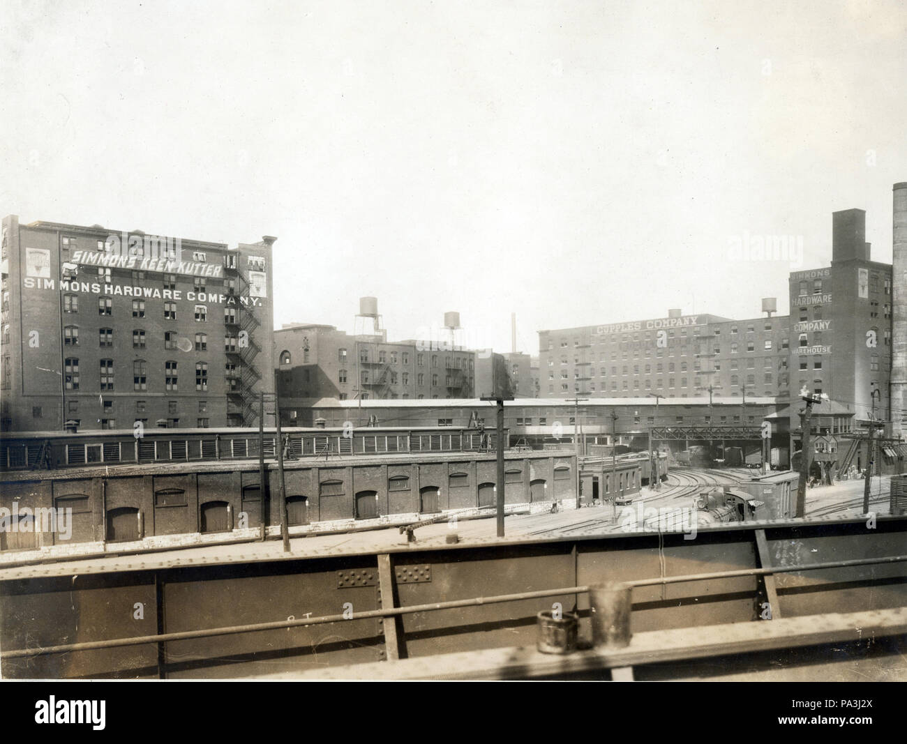 361 Cupples Station. Septième et rues de l'épinette, d'approche élevée au pont municipal Banque D'Images