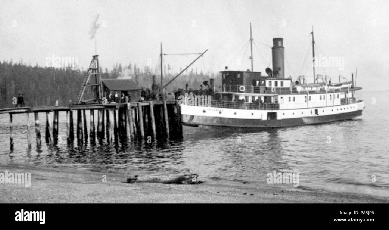 50 Cheslakee (steamship), à Aldergrove BC 1912 Banque D'Images