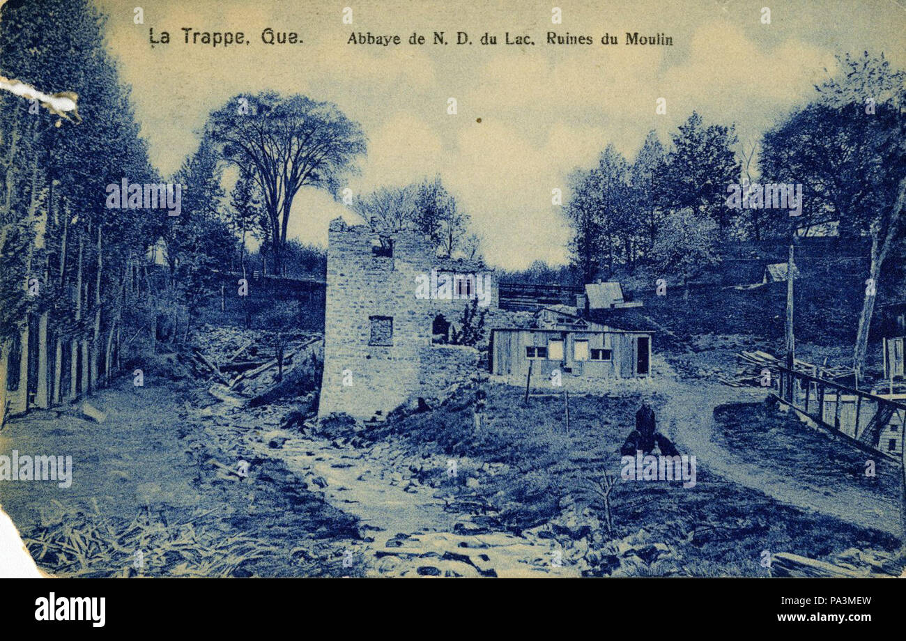 223 ruines du moulin de l'abbaye de Notre-Dame-du-Lac BAnQ P748S1P2327 Banque D'Images