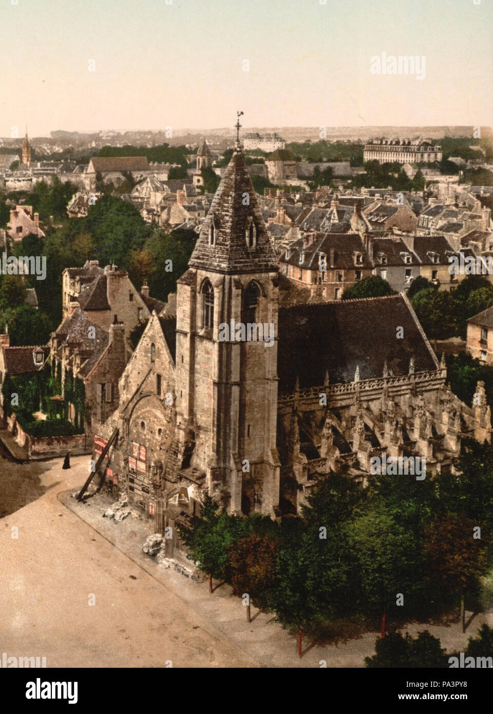 Vue générale, Caen, France 265 Caen vuegenerale belleepoque extrait-saintgilles Banque D'Images