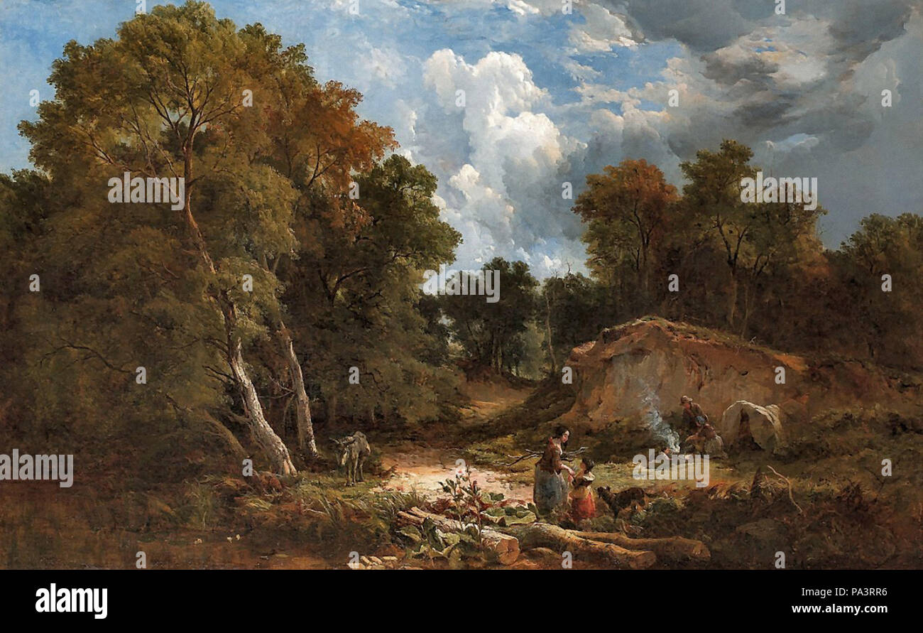 Sidney Richard Percy - le camp de gitans Banque D'Images