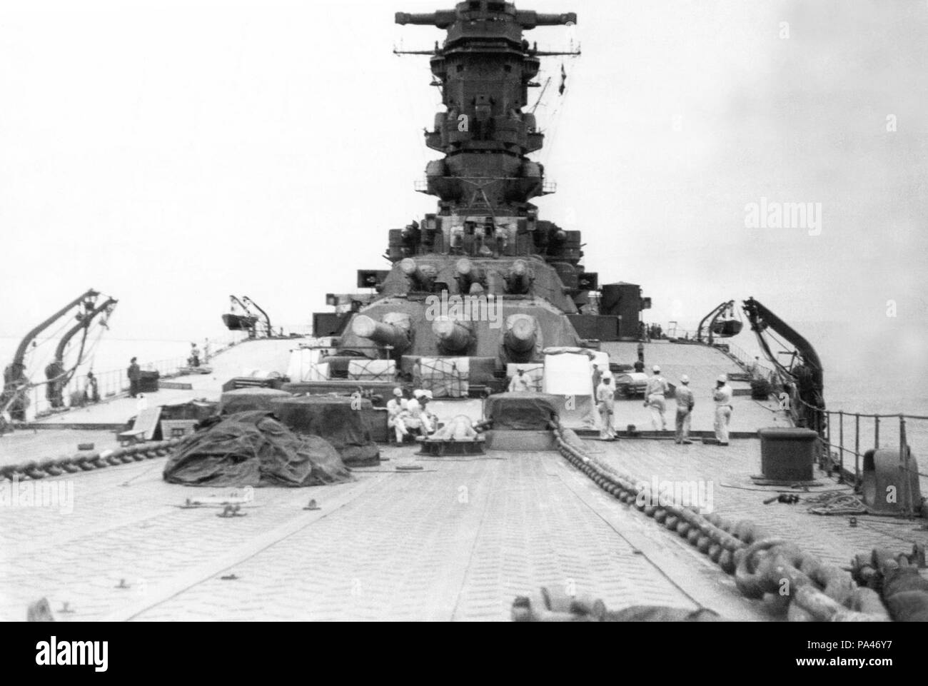 179 en 1942, le cuirassé Musashi Banque D'Images