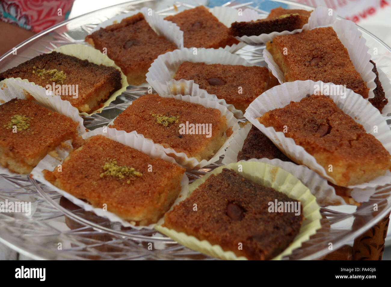 Kalb El Louz Un Gateau Algerien Signifiant Coeur D Amandes Faite Avec De La Semoule Amandes Miel D Oranger Et D Erable Photo Stock Alamy