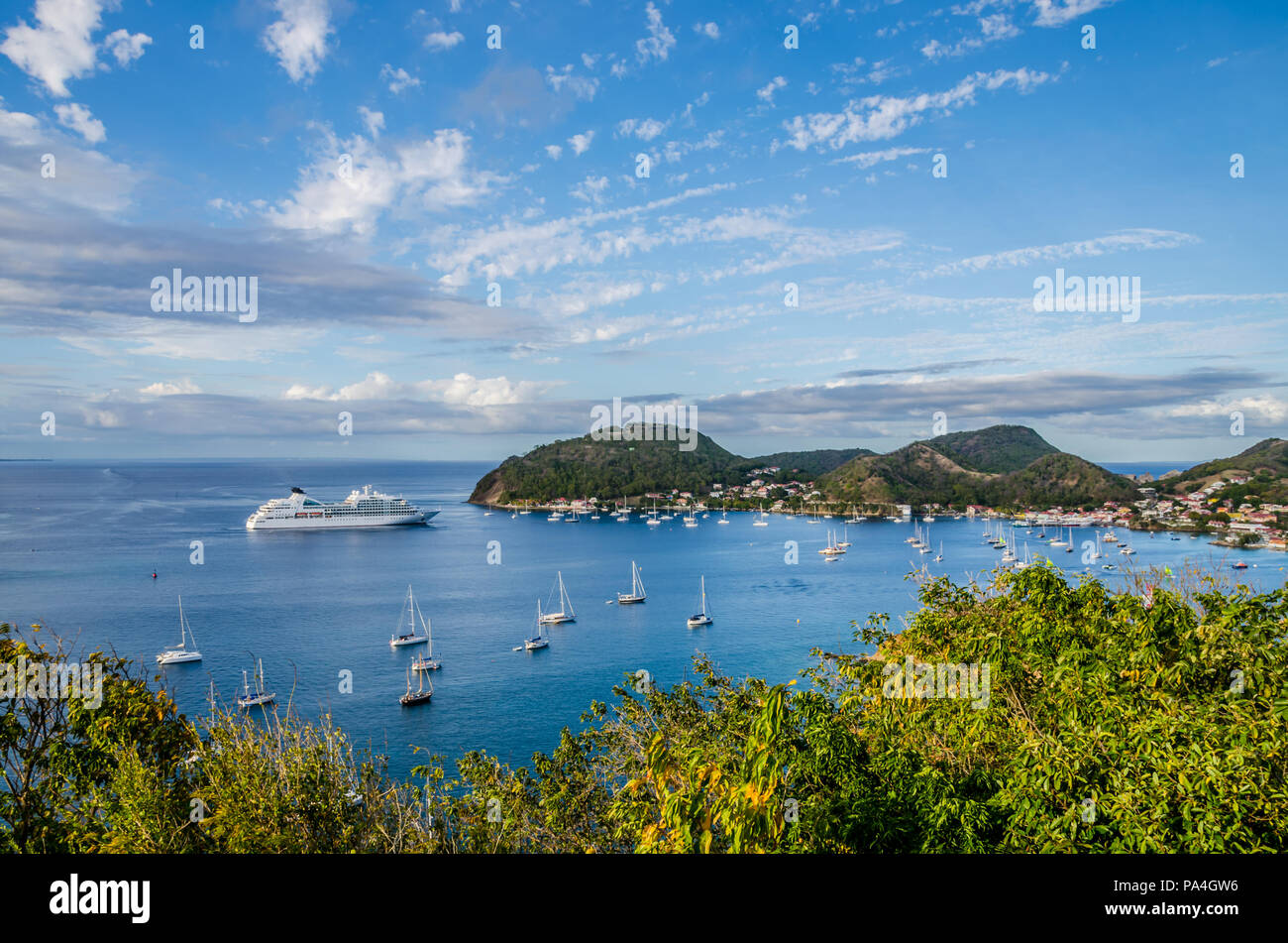 Les saintes de La Guadeloupe l'une des plus belles baies du monde Banque D'Images