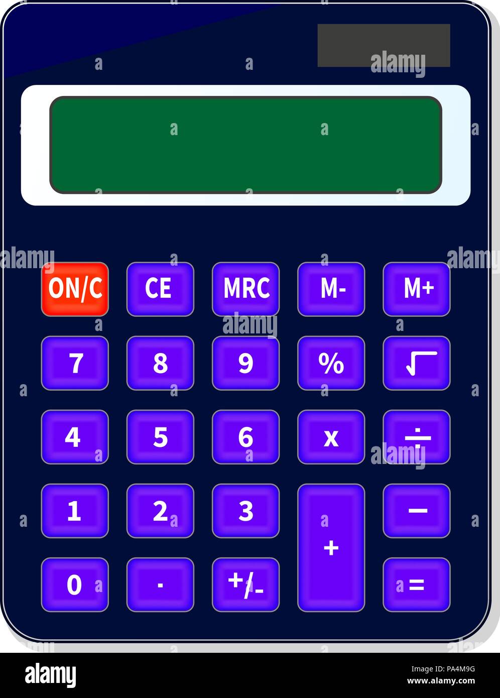 Calculatrice isolé sur fond blanc Illustration de Vecteur