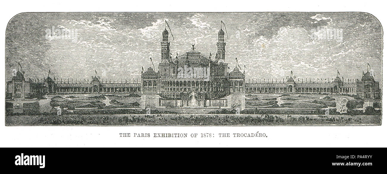 Le palais du Trocadéro, Exposition Universelle, Exposition de Paris de 1878, la France Banque D'Images