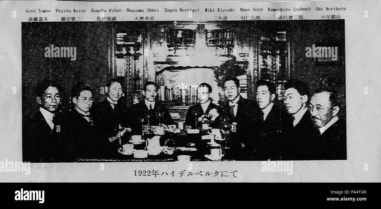 629 Eugen Herrigel Ohazama Shuei Séminaire - Appartement - Heidelberg 1922 Banque D'Images
