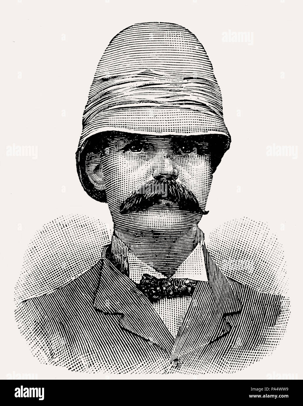 Sir George Scott Robertson, 1852 - 1916, un soldat britannique, auteur et administrateur, de la bataille sur terre et mer, par James Grant Banque D'Images