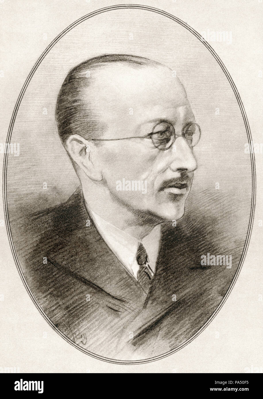 Igor Fiodorovich Stravinski, 1882 - 1971. Fédération-né compositeur, pianiste et chef d'orchestre. Illustration par Gordon Ross, artiste et illustrateur américain (1873-1946), de vivre des biographies de grands compositeurs. Banque D'Images