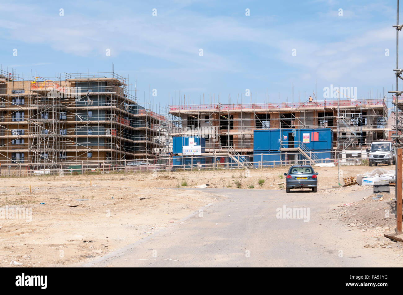 Les travaux de construction à Ebbsfleet vert, une partie de la Ville Jardin d'Ebbsfleet dans le Kent. Banque D'Images