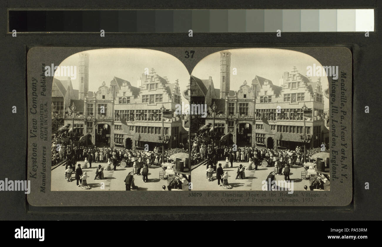 659 heures de danse folklorique dans le village belge. Un siècle de progrès. Chicago, 1933 (NYPL b11707462-G90F185 016F) Banque D'Images