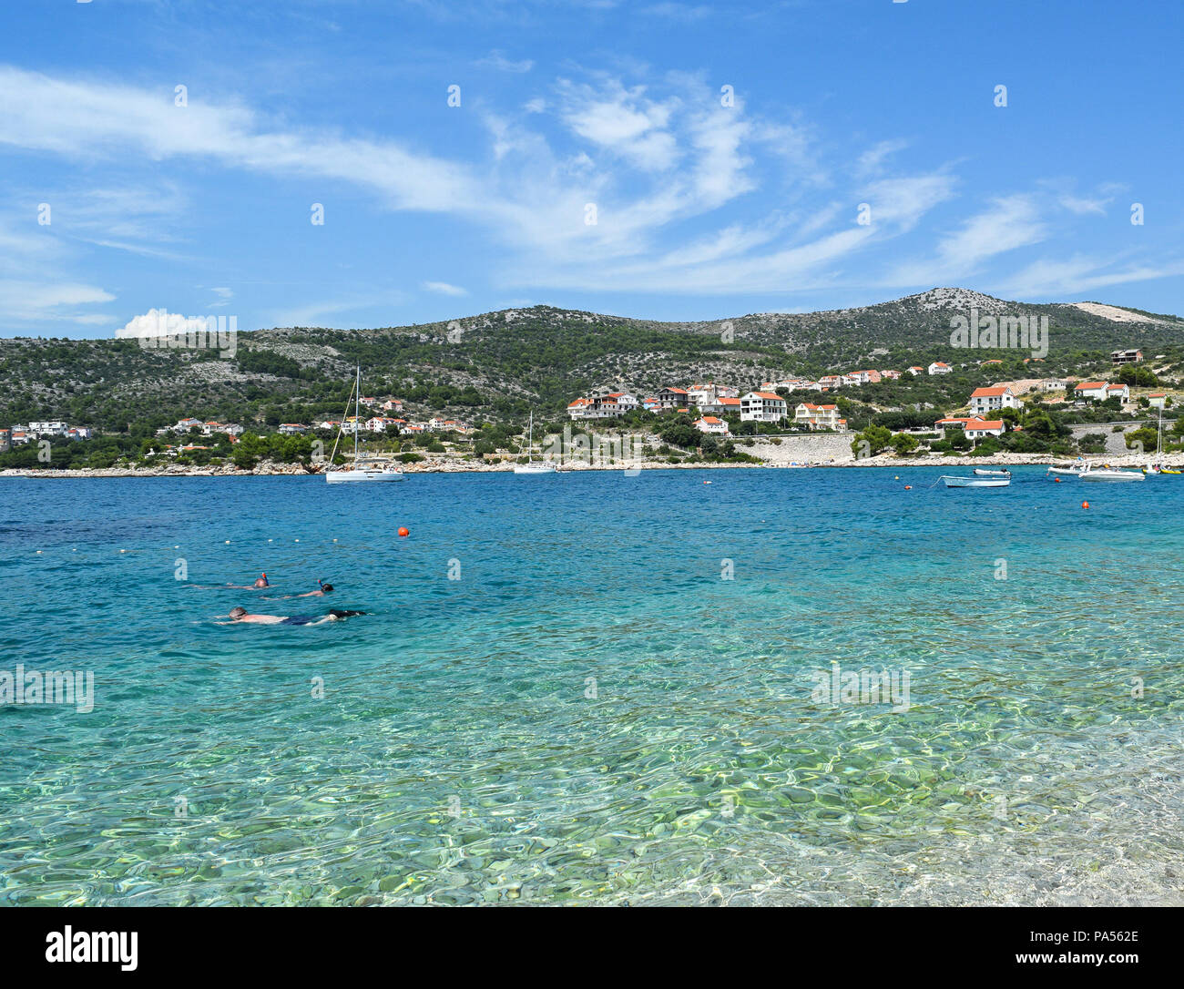 Mer Méditerranée à Trogir en Croatie Banque D'Images