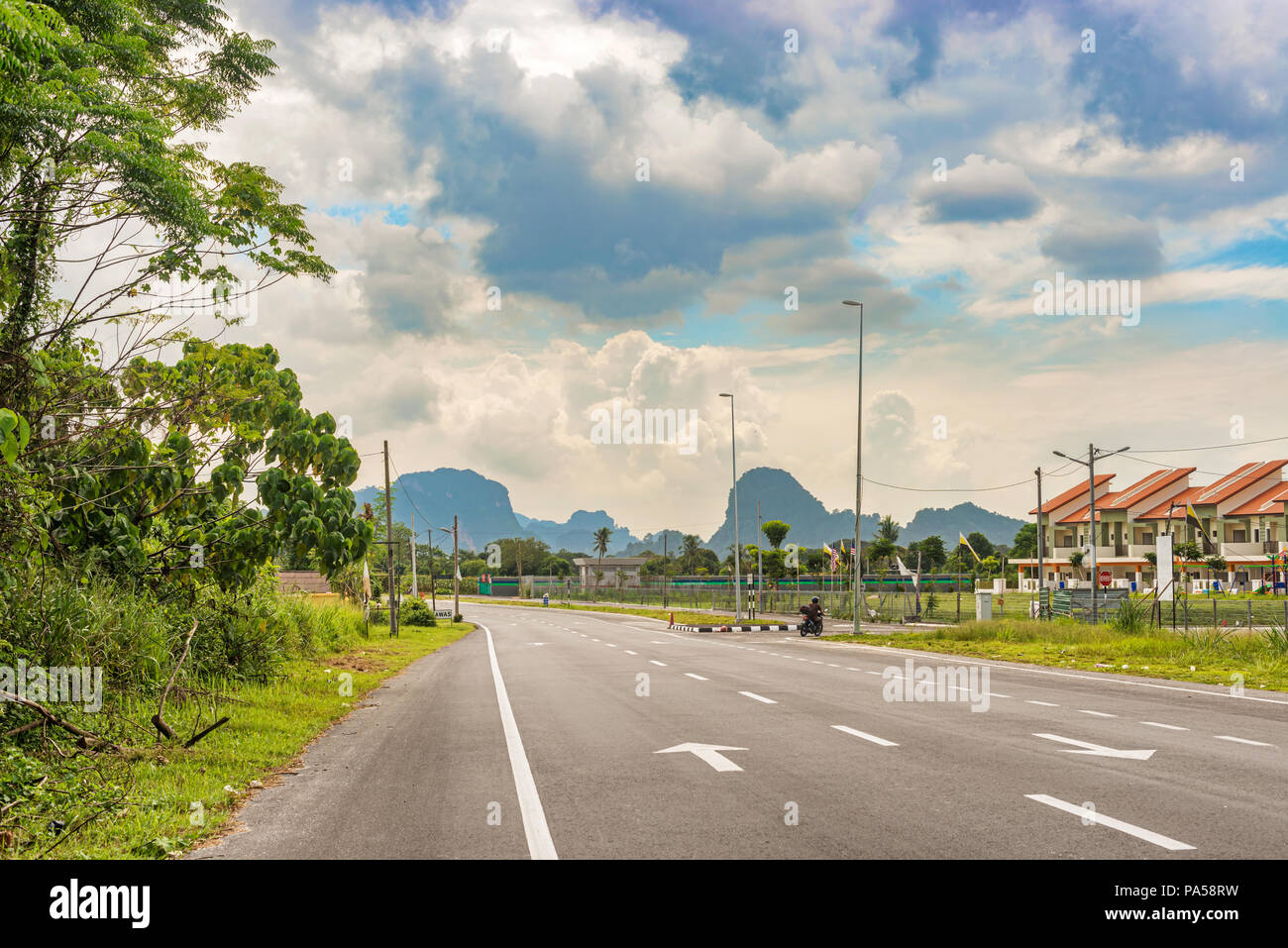 Paysage en Malaisie sur la route près de Ipoh Banque D'Images