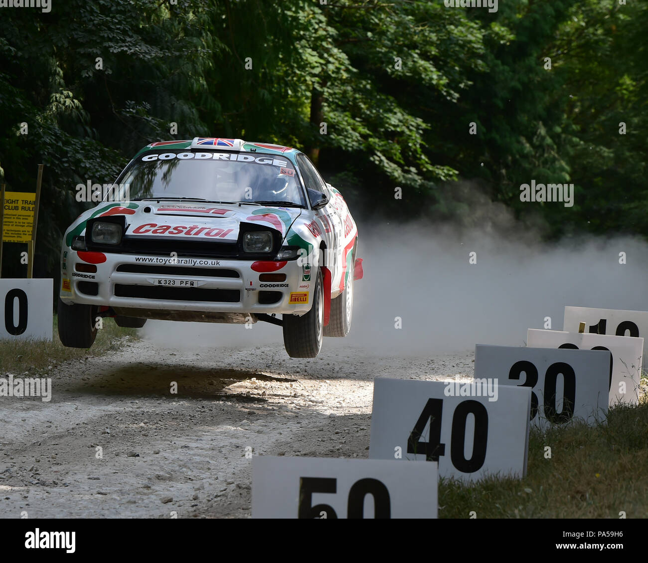 Gary Le Coadou, Toyota Celica GT-FOUR ST 185,Forest rally, Festival of Speed - le Silver Jubilee Goodwood Festival of Speed, juillet 2018, poussière, G Banque D'Images