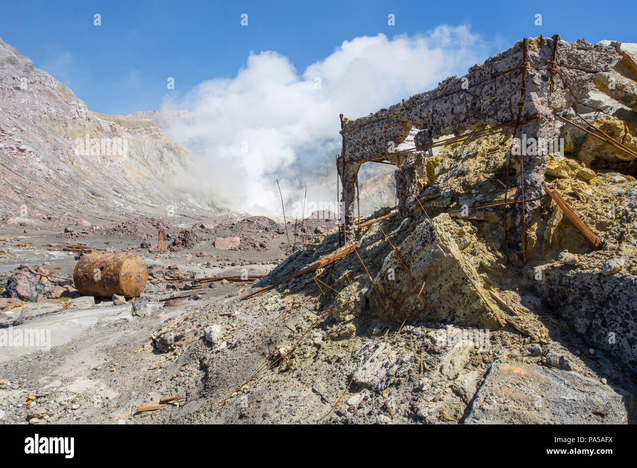 White Island, volcan actif de Nouvelle-Zélande Banque D'Images