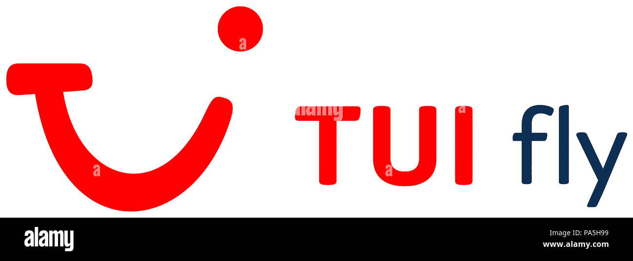 Logo de la maison de flyer allemand TUI Fly à Langenhagen près de Hanovre - Allemagne. Attention : Pour l'usage éditorial uniquement. Non pas de publicité ou d'autres com Banque D'Images
