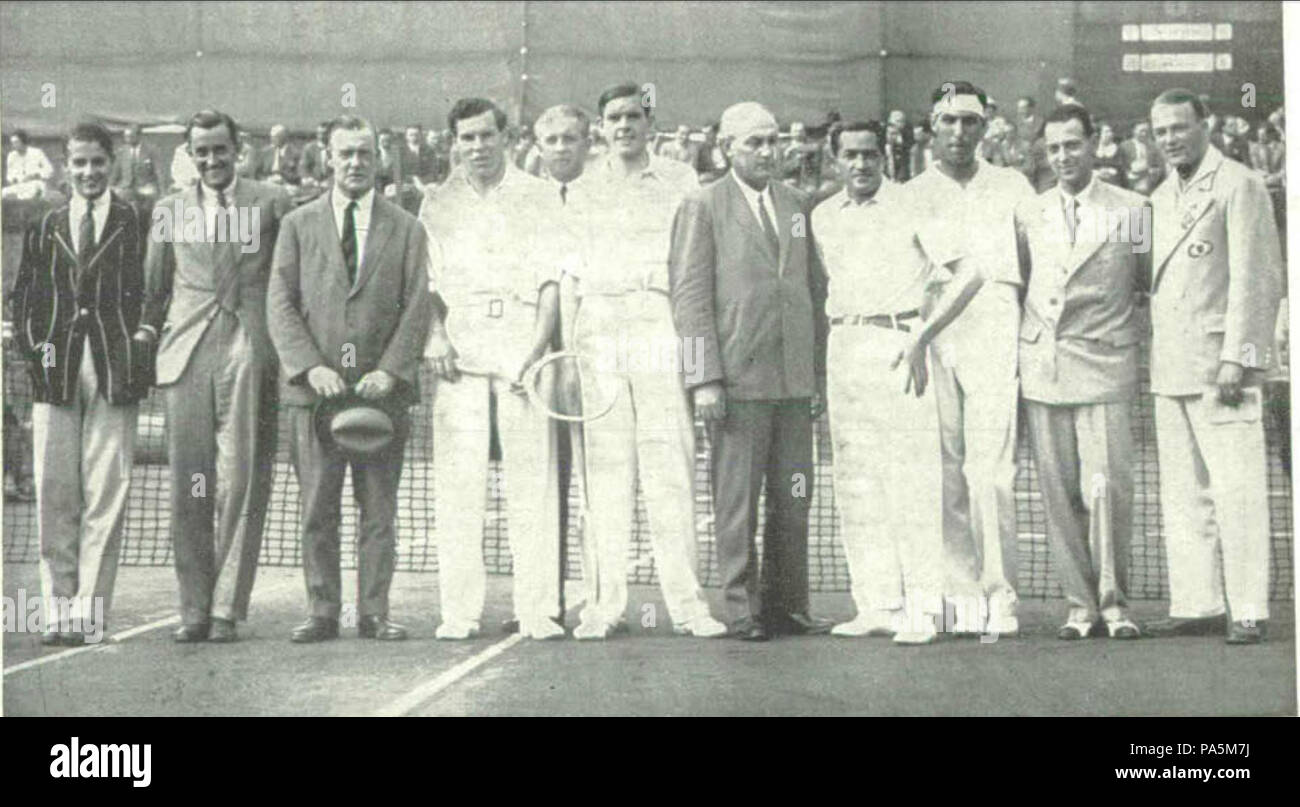 Hungary-England 116 match de Coupe Davis 1929 Banque D'Images