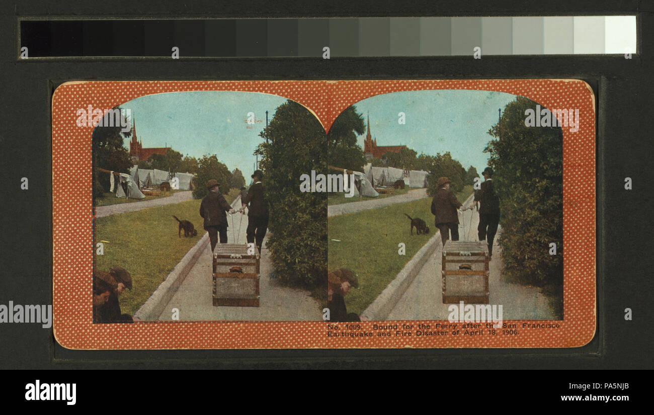 219 à destination de l'embarcadère après le tremblement de terre de San Francisco et des incendies du 18 avril 1906 (NYPL b11707375-G90F001 069F) Banque D'Images