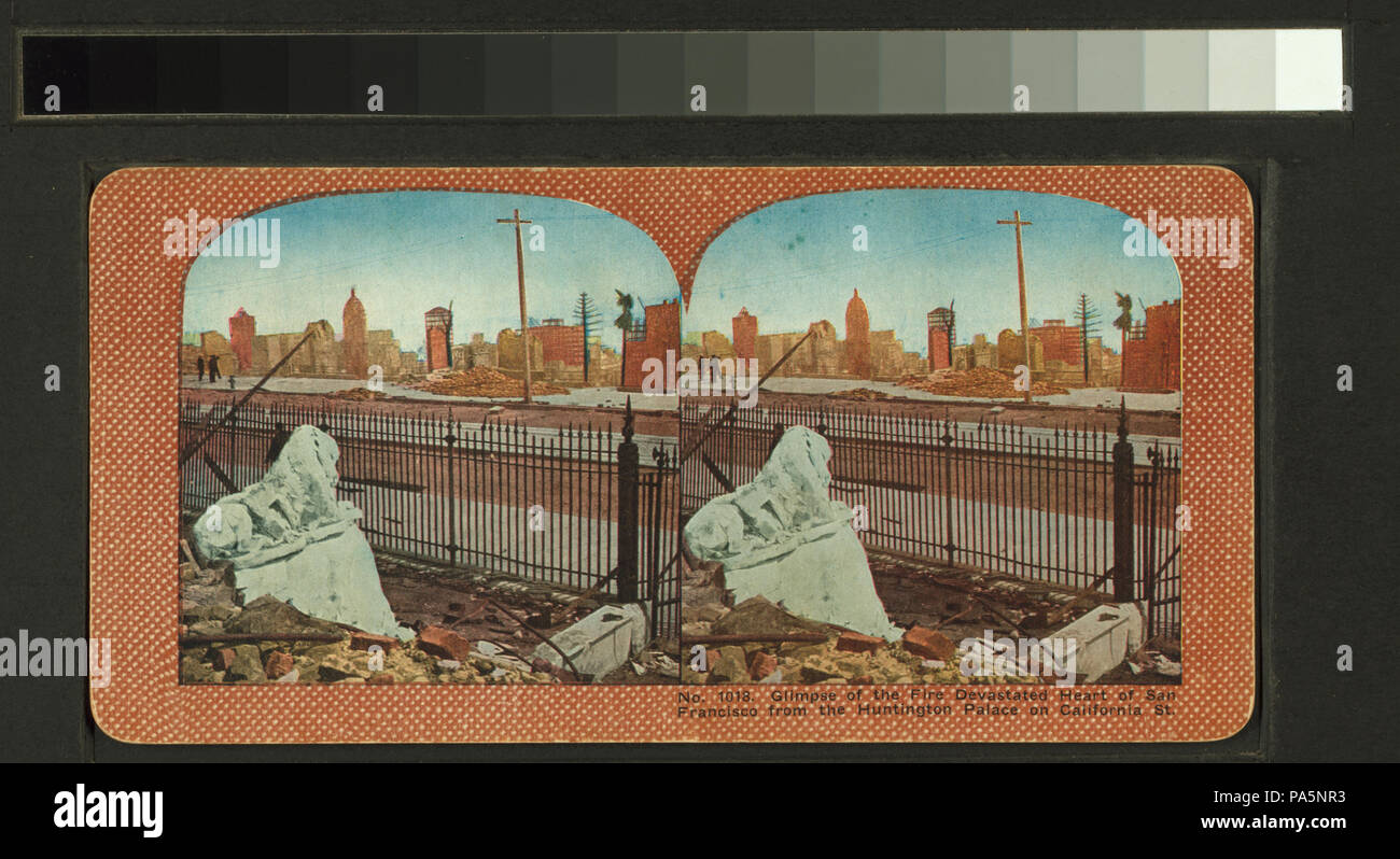 714 Aperçu de l'incendie ravagea coeur de San Francisco de la Huntington Palace sur California Street (NYPL b11707375-G90F001 078F) Banque D'Images