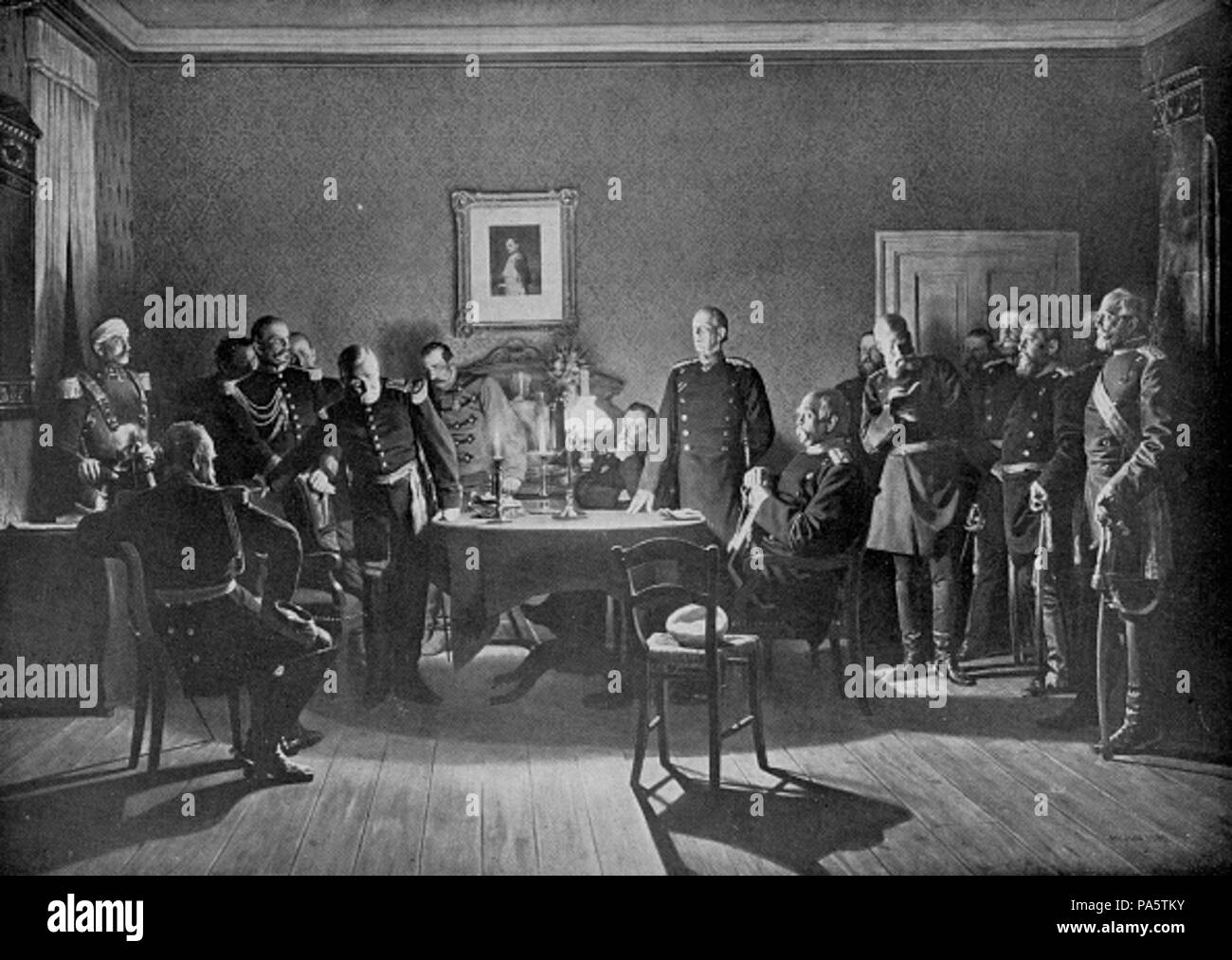 669 Guerre Prussien Franco après abandon de Sedan Anton von Werner Banque D'Images