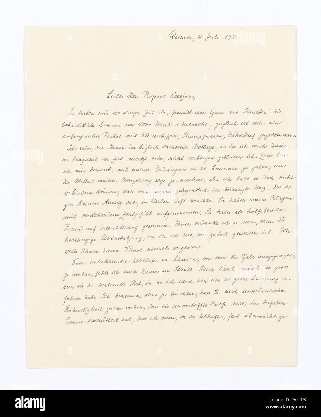 Inv.Nr:LXIV:I:O.e.b.45. 227 Samhälls rättsvetenskap Tackskrifvelser- och.de nödlidande Hallwylska museet i Weimar - - 105242 Banque D'Images