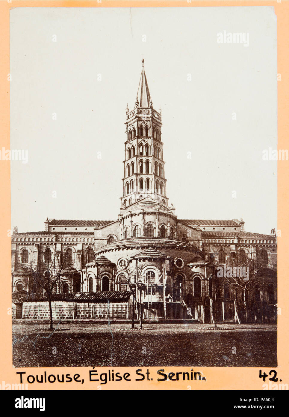 Inv.Nr:LXVI:D.42. 88 Fotografi av Toulouse, Église Saint Sernin - Hallwylska museet - 104534 Banque D'Images