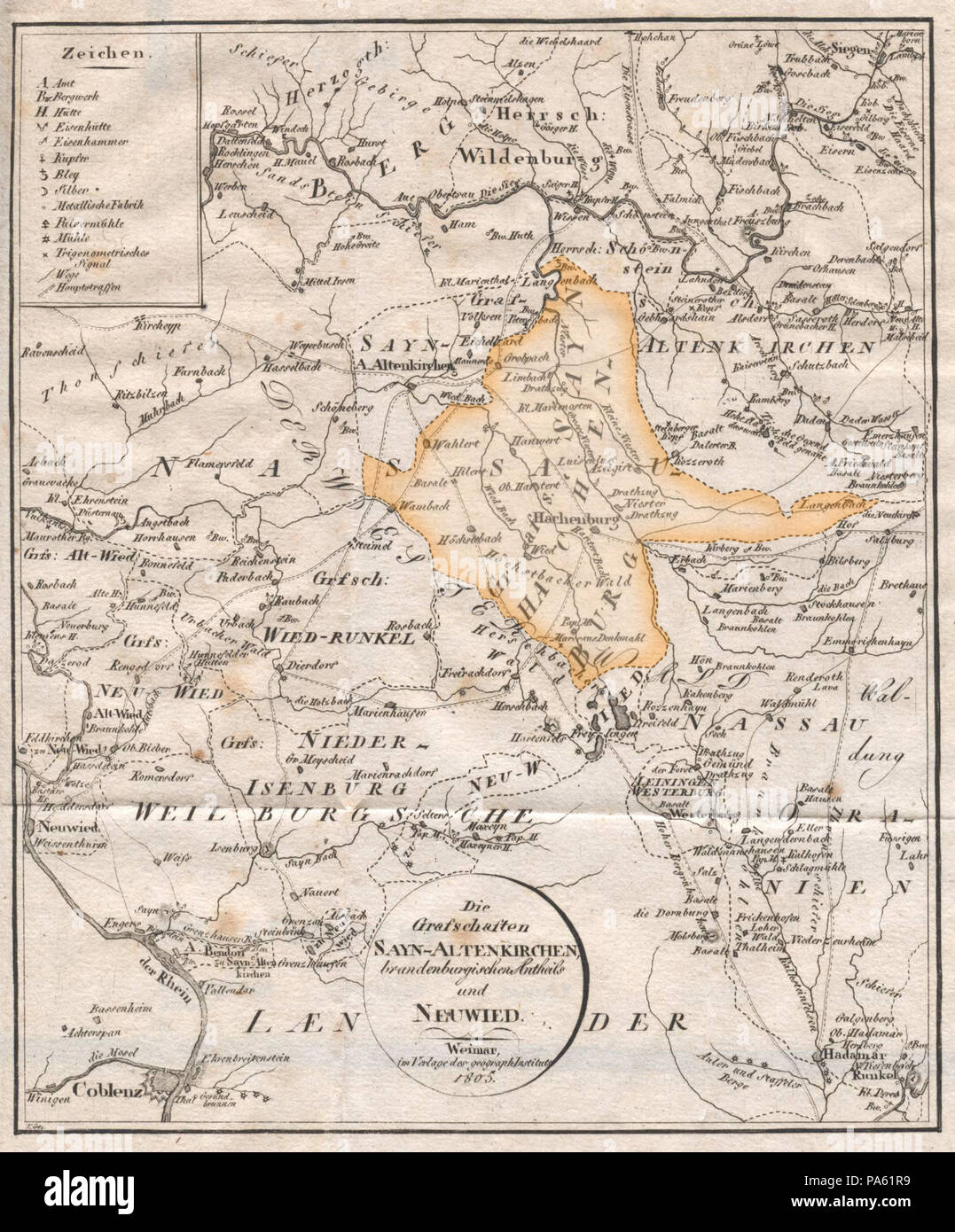 56 Comté de Sayn-Hachenburg Banque D'Images