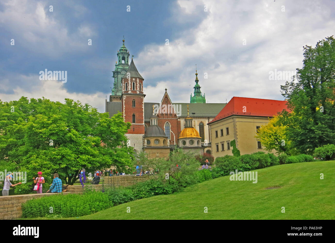 La cathédrale du Wawel, Basilique de St Michel et St Wacław, Cracovie, Pologne Banque D'Images