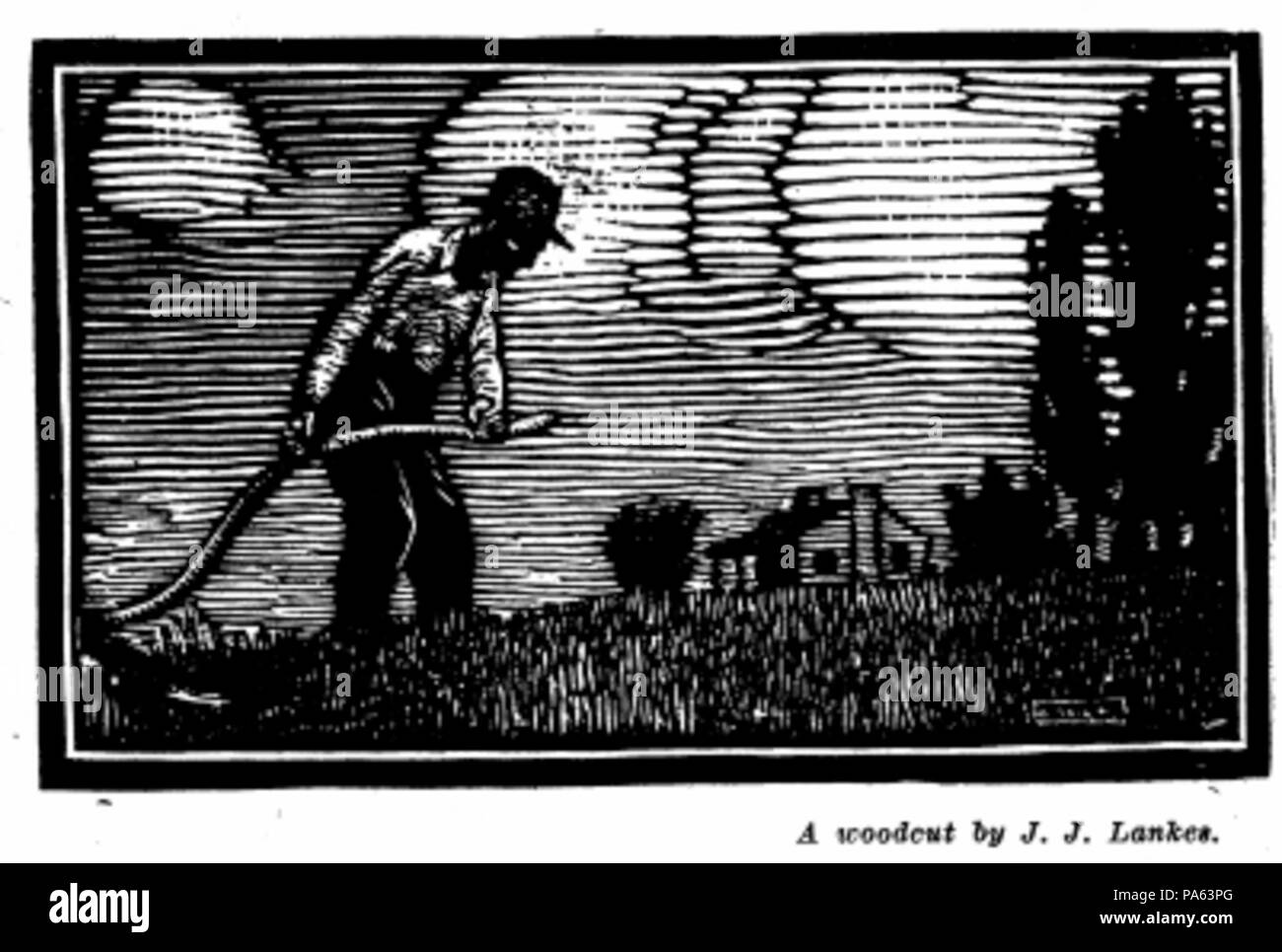 93 Une gravure sur bois par J. J. Lankes Banque D'Images