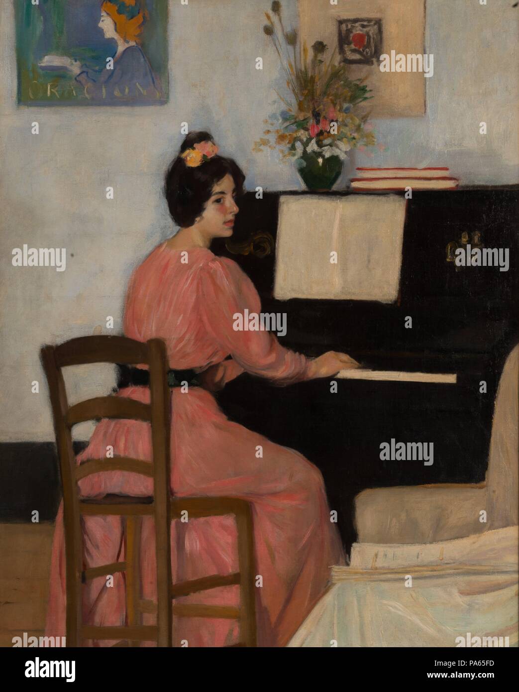 Ramón Pichot y Gironés / 'Merce Pichot al piano" (Merce Pichot sur le piano', 20e siècle, la peinture. Banque D'Images