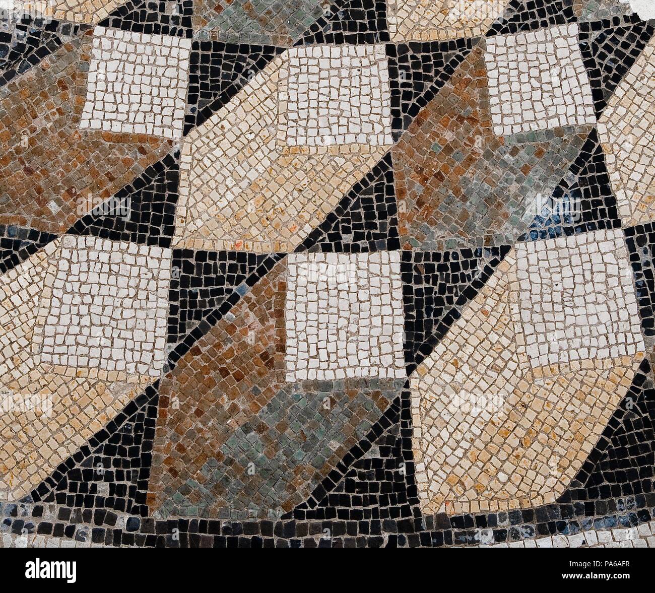 Mosaïques romaines, 1er siècle avant J.-C., dans la Villa romaine de Torre Llauder ou pouvez Llauder, Mataró, Barcelone, Catalogne, Espagne. Banque D'Images