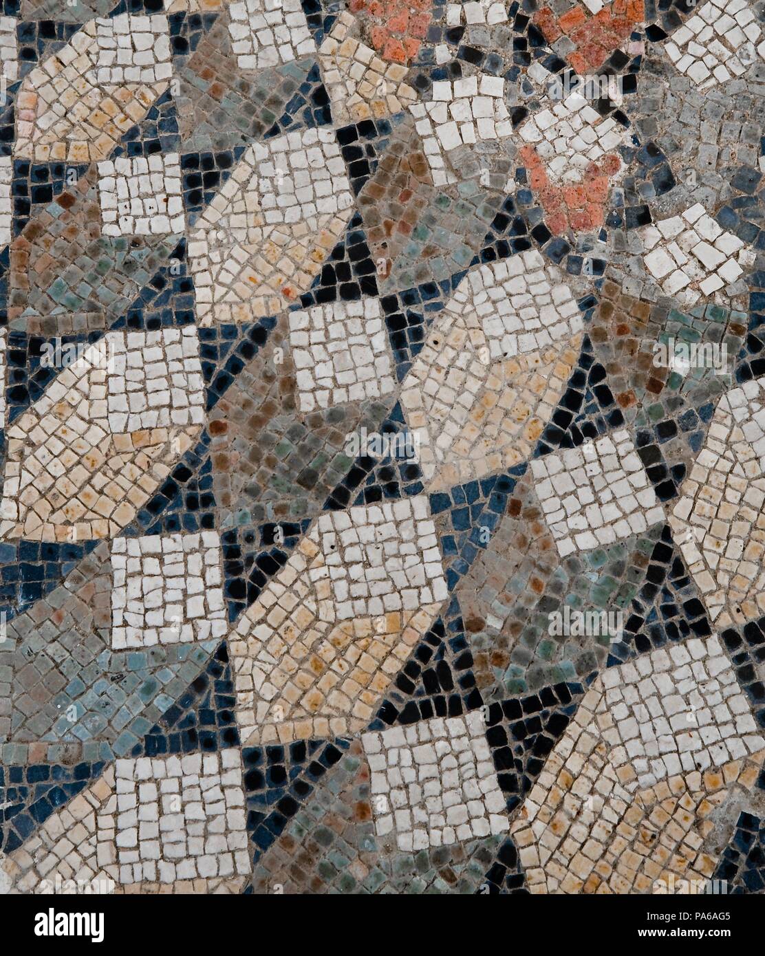 Mosaïques romaines, 1er siècle avant J.-C., dans la Villa romaine de Torre Llauder ou pouvez Llauder, Mataró, Barcelone, Catalogne, Espagne. Banque D'Images