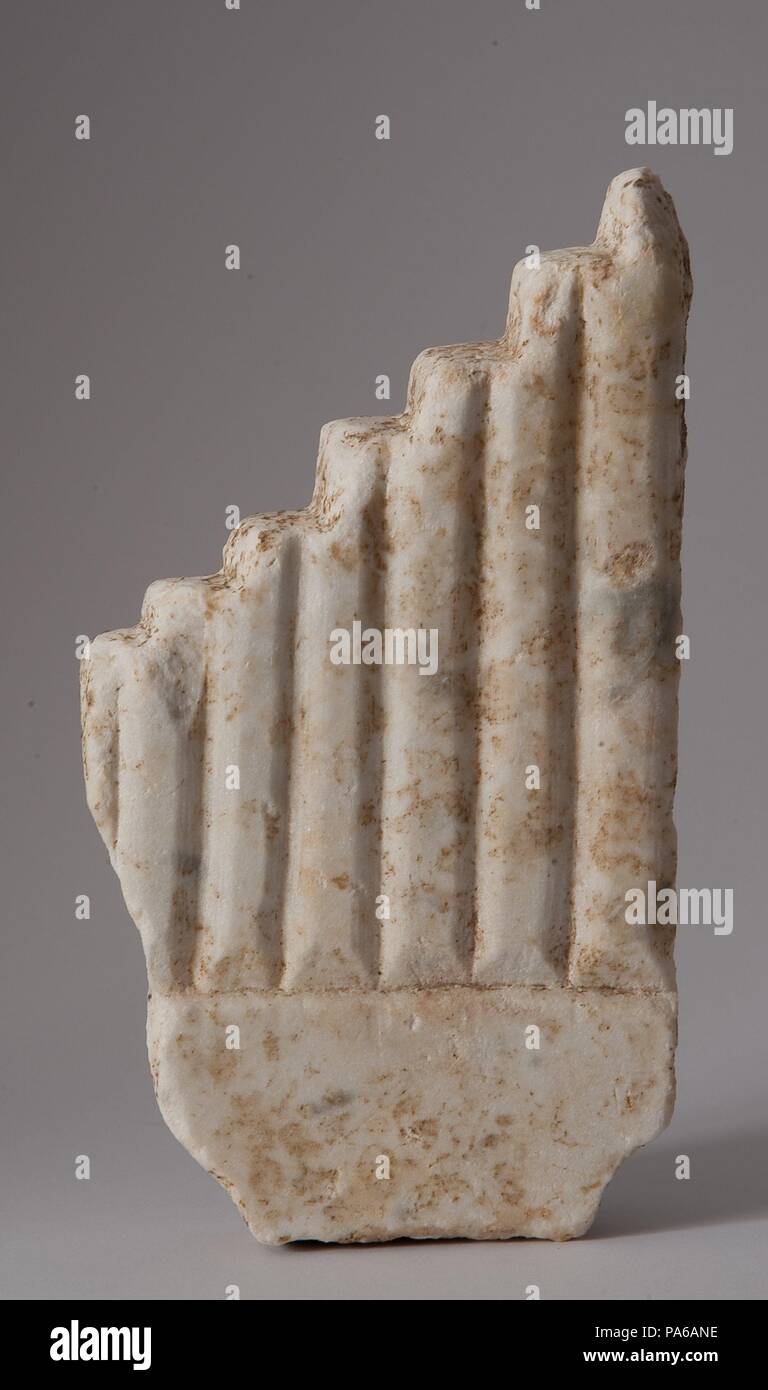 Fragment de sculpture romaine, 1er siècle avant J.-C., dans la Villa romaine de Torre Llauder ou pouvez Llauder, Mataró, Barcelone, Catalogne, Espagne. Musée : Musée de Mataró, Mataró, Barcelone, Catalogne, Espagne. Banque D'Images