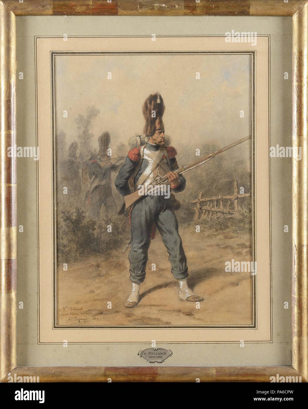 Grenadier à pied de la Garde Impériale. Musée : collection privée. Banque D'Images