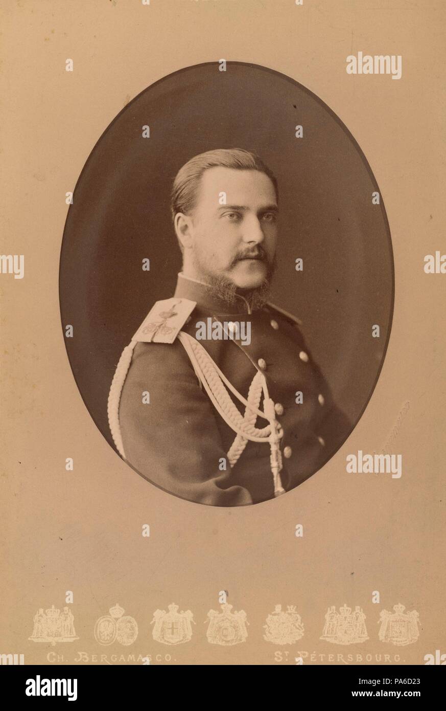 Portrait de George Maximilianovich, 6e duc de Leuchtenberg (1852-1912), Prince Romanovsky. Musée : l'État russe et Film Photo Archive, Moscow. Banque D'Images