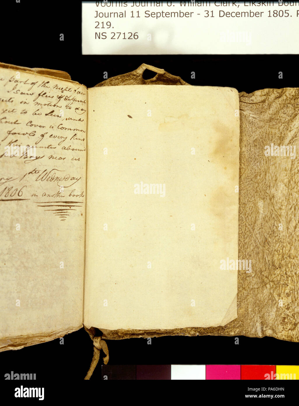 321 Clark Family Collection- Volume 6. Elkskin Journal, page 219, sans date Banque D'Images