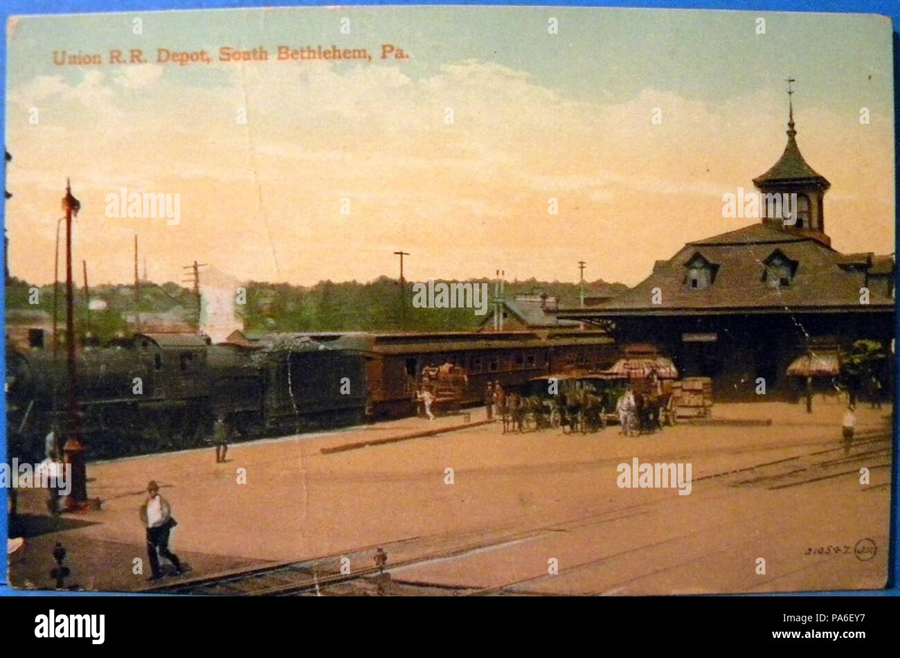 199 Carte postale de la gare Union de Bethléem Banque D'Images
