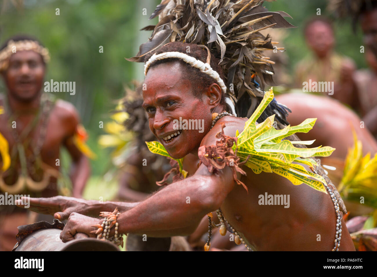 Performances culturelles, fleuve Sepik, Papouasie Nouvelle Guinée Banque D'Images