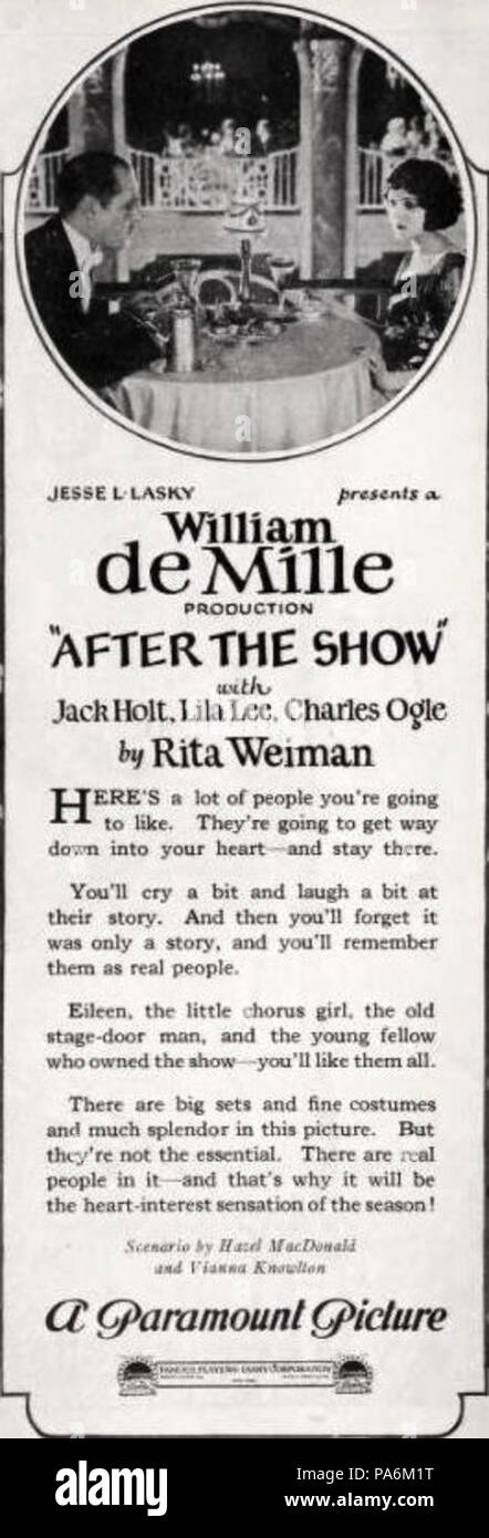 105 Après le spectacle (1921) - 2 Banque D'Images