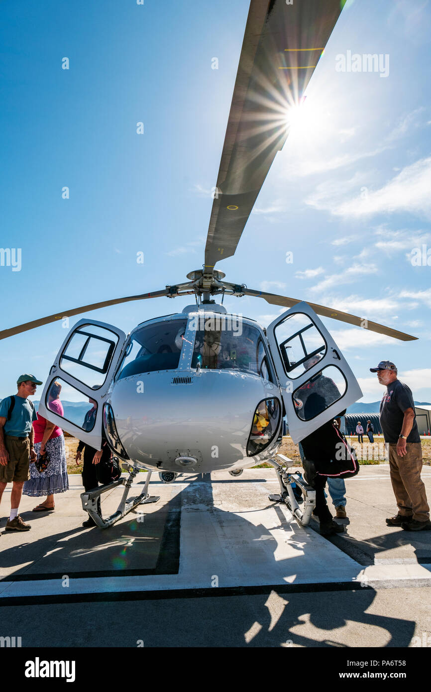 Rejoindre Air Medical Services Airbus Helicopters ; COMME350 École cureuil hélicoptère ; Salida fly-in et spectacle aérien ; Salida Colorado ; USA ; Banque D'Images